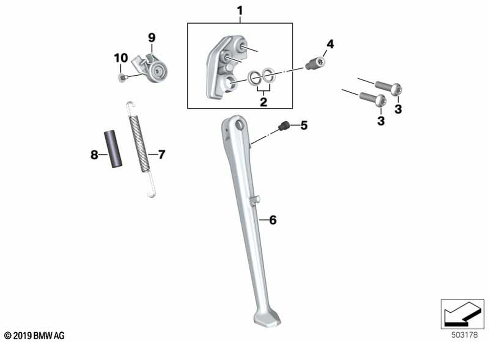 46538404585 - Side Stand 2019-2024 BMW-Motorrad S 1000 XR