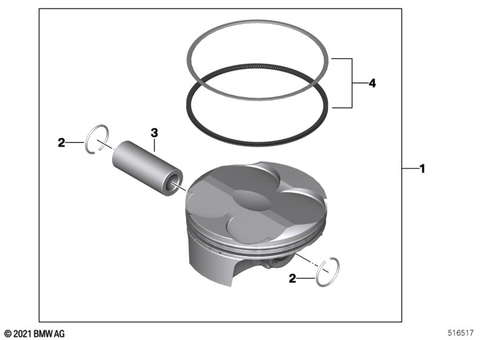 Piston with Rings and Wristpin for 2022 BMW-Motorrad M 1000 RR #0