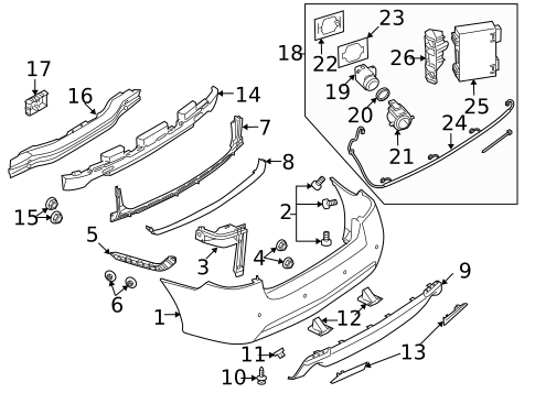 Bumper & Components - Rear for 2008 Saab 9-3 #0