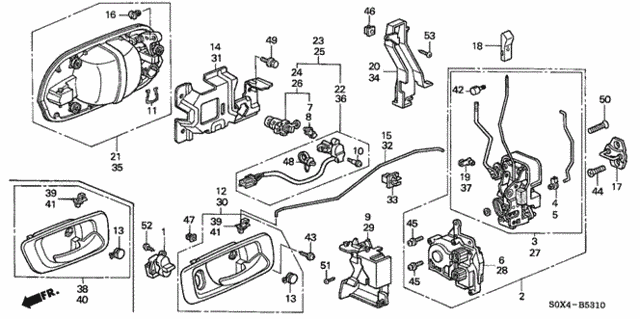 Front Door Locks for 2000 Honda Odyssey #0