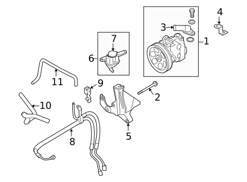 Pump & Hoses for 2013 Subaru Forester #1