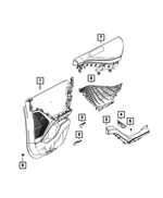 7MB381X7AB - : Rear Door Trim Armrest, Right for Mopar Image