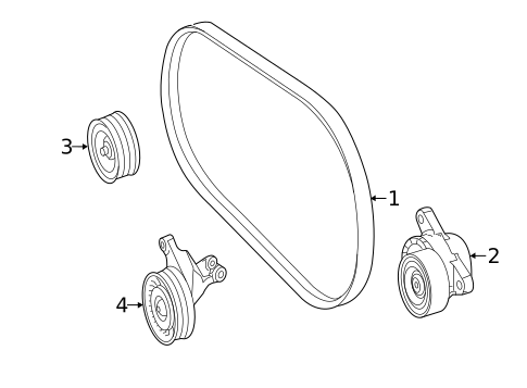 Belts & Pulleys for 2013 Mercedes-Benz ML 350 #0