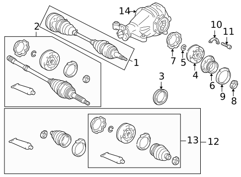Axle & Differential for 2001 Lexus IS300 #0