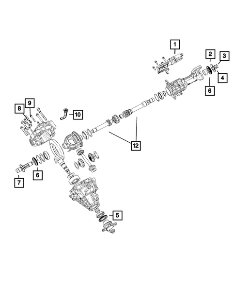Front Axle;  Housing, Differential and Vent for 2016 Ram 1500 #0