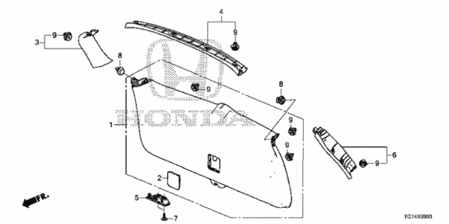 Tailgate Lining for 2016 Honda Pilot #0
