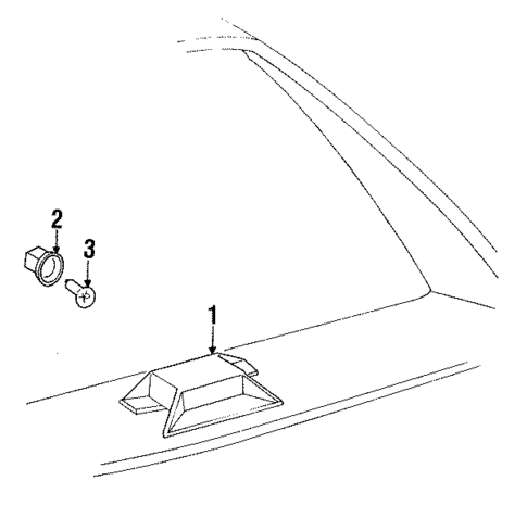 High Mounted Stop Lamp for 1996 Oldsmobile LSS #0