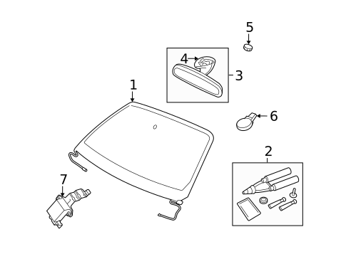 Glass - Windshield for 2007 Jaguar X-Type #0
