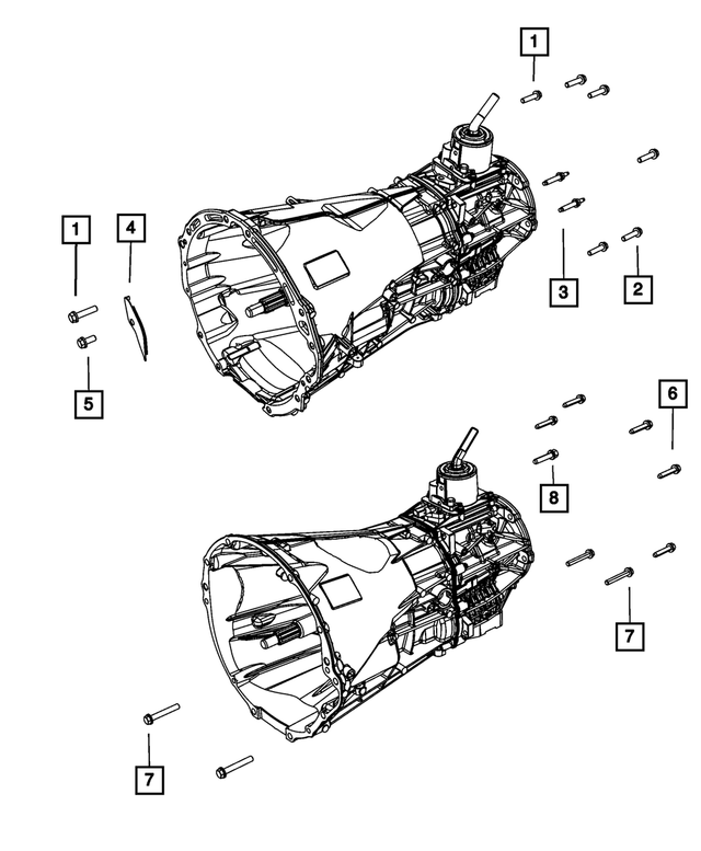6510217AA - NSG370; 6-Speed; Manual Transmission: 2 End Stud for Mopar Image
