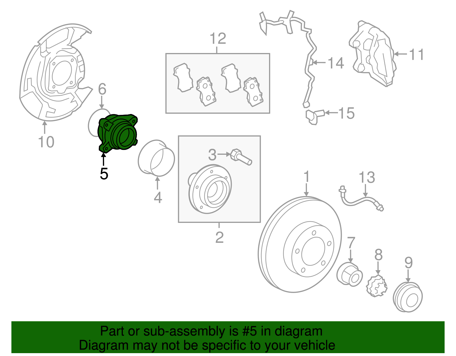 43570-0C010 - Wheel Bearing (Left, Right, Front) 2007-2022