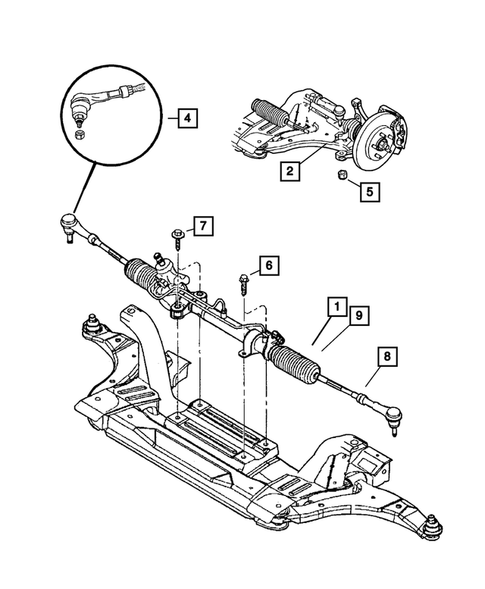 Boîtier de direction pour 2007 Chrysler PT Cruiser #0