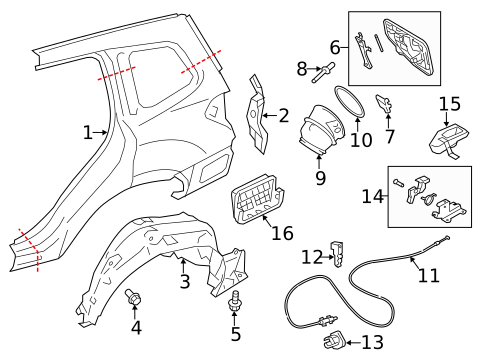 Quarter Panel & Components for 2018 Subaru Forester #0