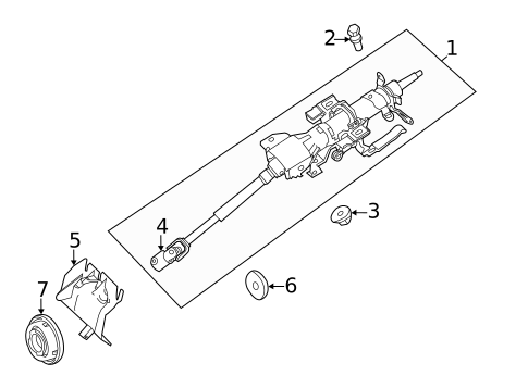 Steering Column Assembly for 2012 Lincoln MKZ #0