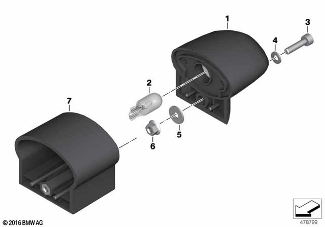 63217716556 - Lights: Registration Plate Light -  for BMW-Motorrad Image