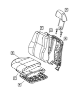 1UN74DX9AC - Interior Trim: Front Seat Back Cover, Right for Mopar Image image