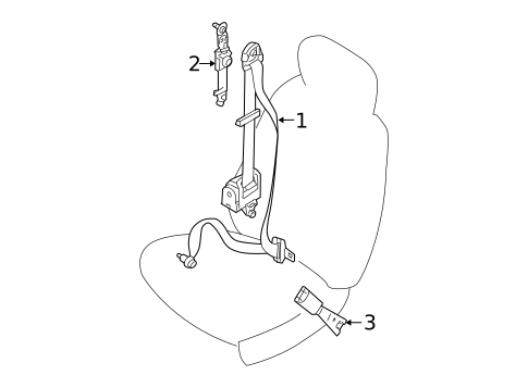 Front Seat Belts for 2011 Hyundai Accent #0