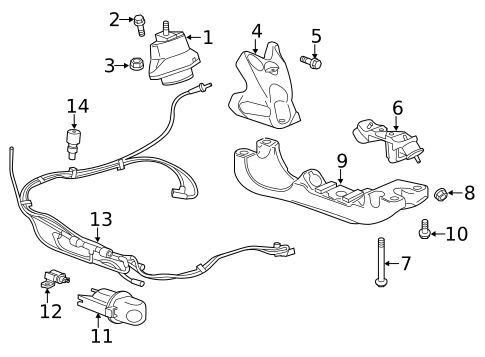 Engine & Trans Mounting for 2019 Cadillac ATS #1