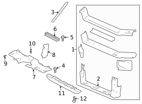 Radiator Support for 2005 Chevrolet Monte Carlo #0