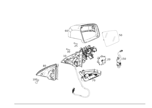 Outside Mirror, Right for 2016 Mercedes-Benz GLE450 AMG #0