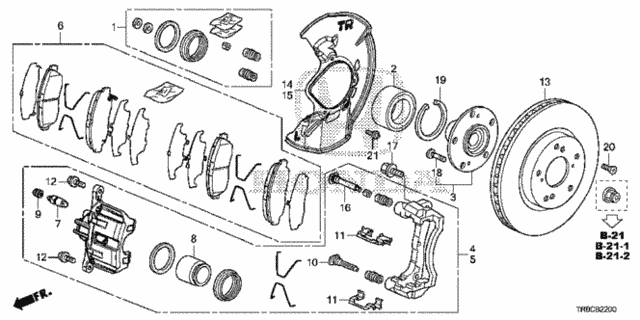Front Brake (1.8L) (1) for 2015 Honda Civic #0