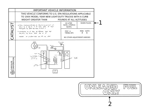 Labels for 1999 Dodge Durango #0