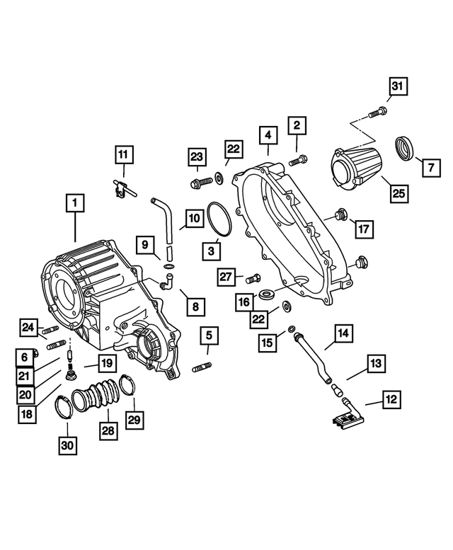 68017993AA - : Front Case Half for Mopar Image