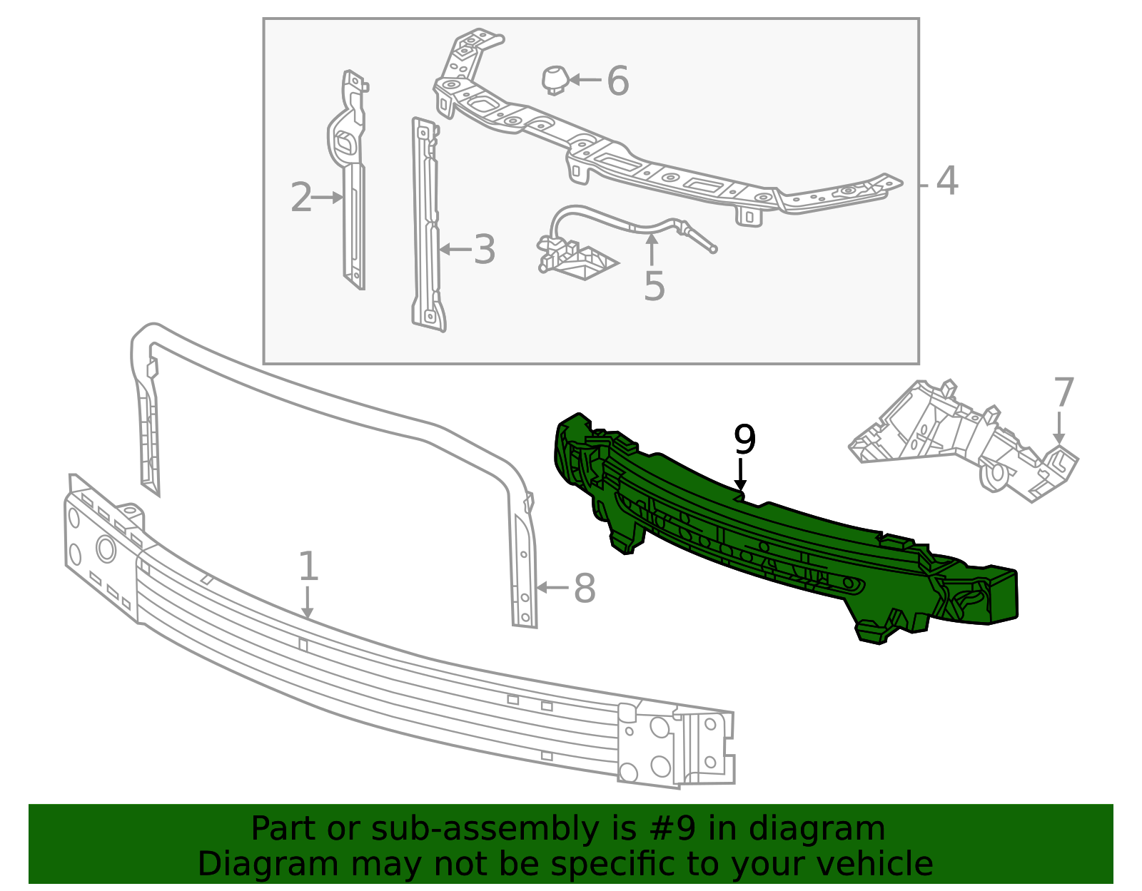 2024-2026 Chevrolet Trailblazer Front Bumper Fascia Energy Absorber ...