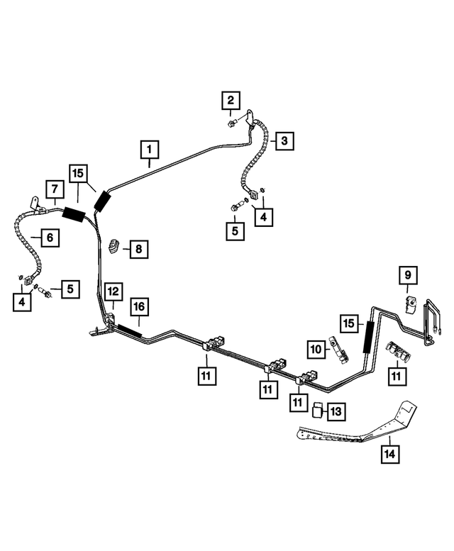 4854455AM - Brakes: Brake Hose, Left for Mopar Image