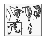 76258TXMA61ZA - Body: Mirror Assembly for Honda: Insight Image