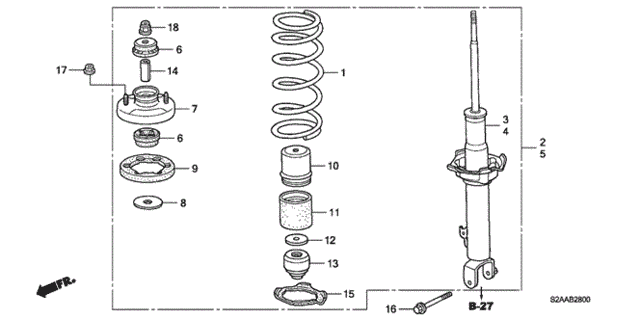 Front Shock Absorber for 2009 Honda S2000 #0