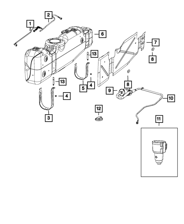 5031013AA - Fuel: Fuel Tank Strap for Mopar Image image