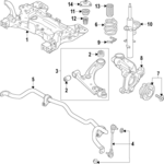 32395141 - Suspension: Cross-Member for Volvo: C40 Recharge, EC40, XC40 Recharge Image