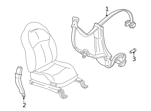 Seat Belt for 1997 Chevrolet Corvette #0