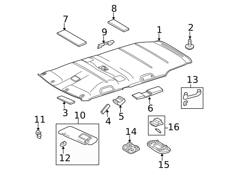 Interior Trim - Roof for 2010 Scion xB #0
