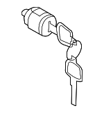 F86321PM0A - Body: Cylinder &amp; Keys for Nissan: 370Z, Altima, Armada, Frontier, Murano, Pathfinder, Quest, Z Image