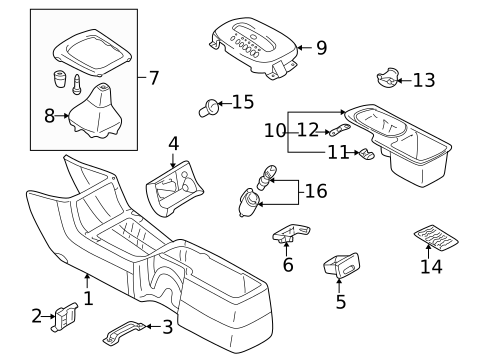 Center Console for 2002 Mitsubishi Galant #1