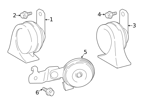 Horn for 2018 Lexus ES350 #1