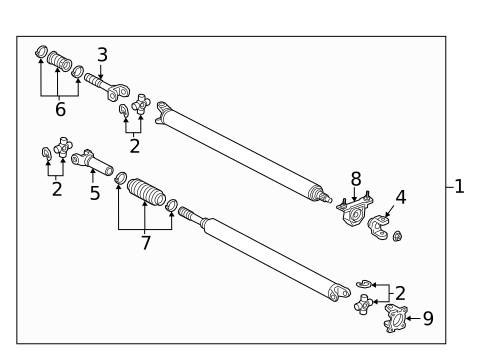 Drive Shaft for 2022 GMC Sierra 1500 Limited #1