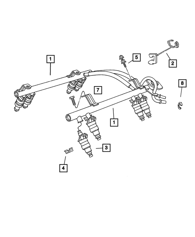 53041029 - Fuel: Fuel Rail for Mopar Image