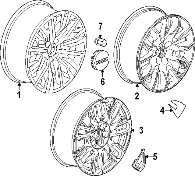 84388430 - : Center Cap for GMC: Sierra 1500 Image