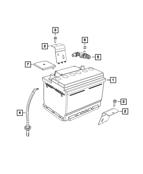 Battery, Battery Tray and Cables for 2013 SRT Viper #0
