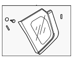 6121A767 - : Quarter Glass for Mitsubishi: Outlander, Outlander PHEV Image