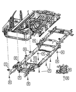 68505696AA - Frame, Bumper and Fascia: Body Hold Down Cushion for Ram: 2500, 3500 Image
