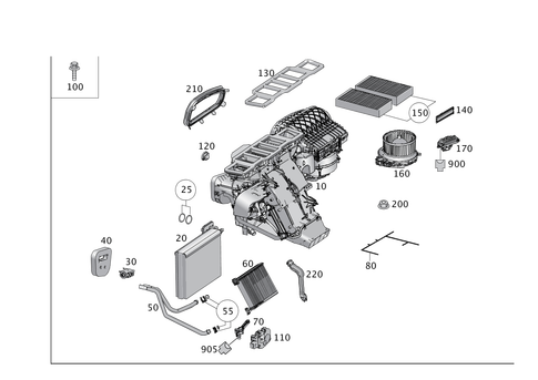 Heating and Air Conditioner Housing with Blower and Wiring Harness for 2016 Mercedes-Benz GLE400 #0