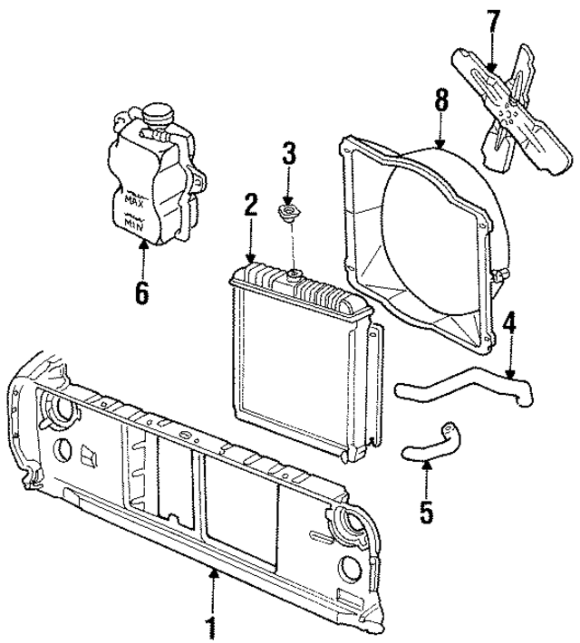 4741865 - Cooling System: Radiator Support for Mopar Image