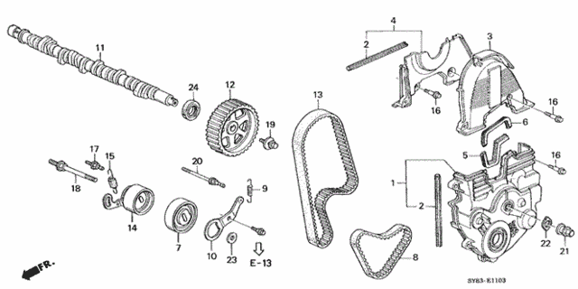 Camshaft - Timing Belt (3) for 1998 Acura CL #0