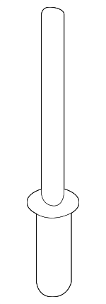 1416003103 - Body: Bumper Cover Rivet for Kia: Borrego, EV6, K900, Niro EV, Sorento Image