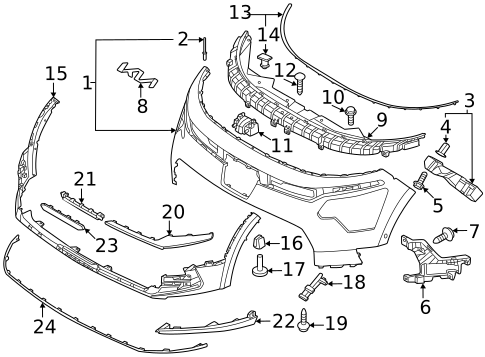 Bumper & Components - Front for 2023 Kia Niro EV #0