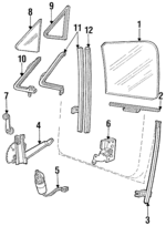 F1TZ1521411A - Body: Glass for Ford: Bronco, F-150, F-250, F-350, F-Super Duty Image