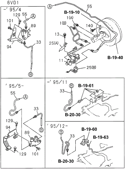 Master Cylinder Brake Piping (2) for 1997 Honda Passport #0